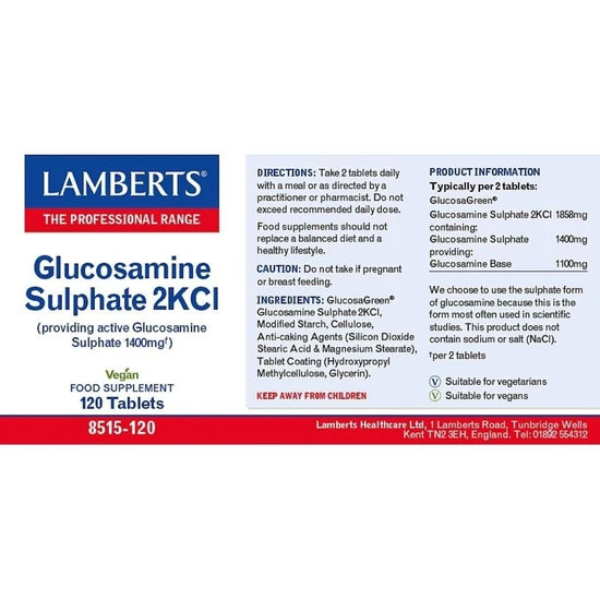 Lamberts Glucosamine Sulphate 750mg Tablets 120 Tablets