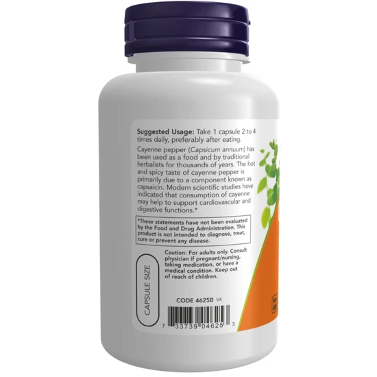 NOW Foods Cayenne 500mg Capsules 100 Capsules