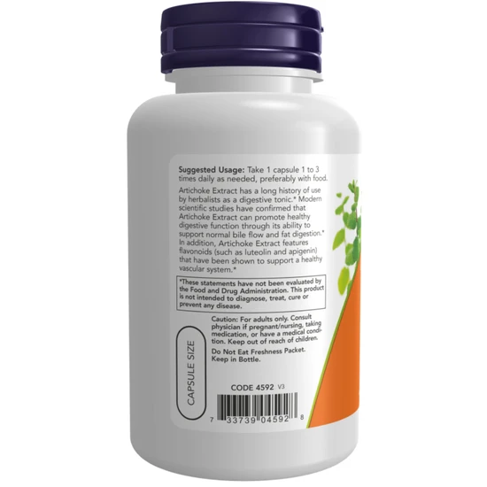 NOW Foods Artichoke Extract 450mg Capsules 90 Capsules