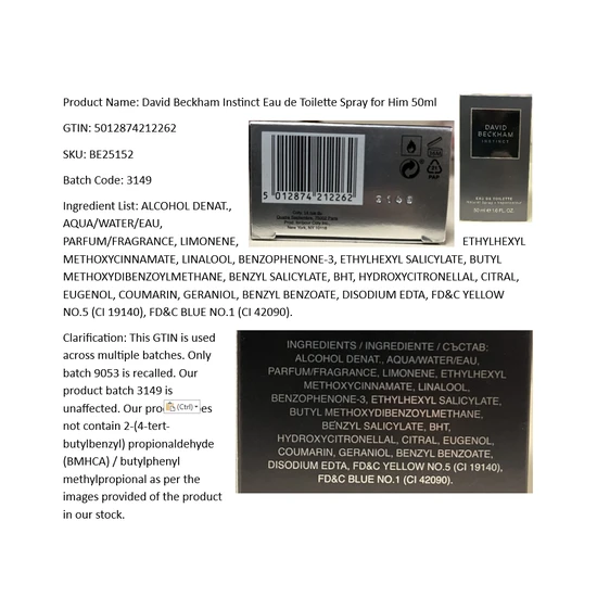 David Beckham Instinct Eau De Toilette 50ml