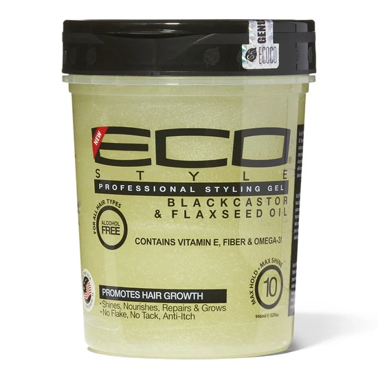 Eco Style Black Castor Oil & Flax Seed Oil Styling Gel 89ml