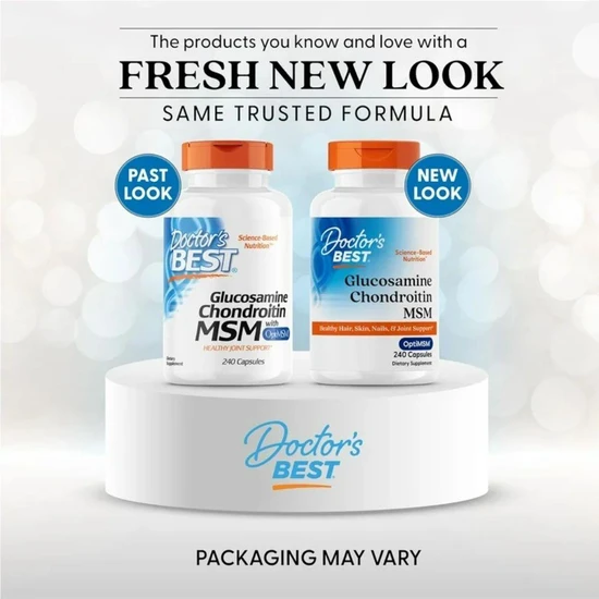 Doctor's Best Glucosamine Chondroitin MSM With OptiMSM 240 Capsules