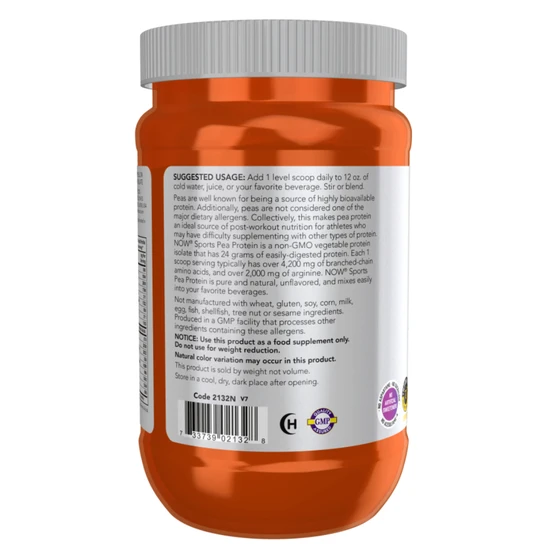 NOW Foods Pea Protein Unflavored 907g