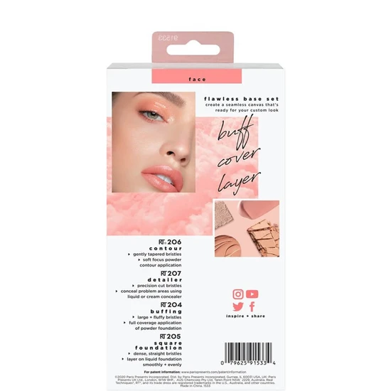 Real Techniques Flawless Base Complexion Makeup Brush Set 4 Piece