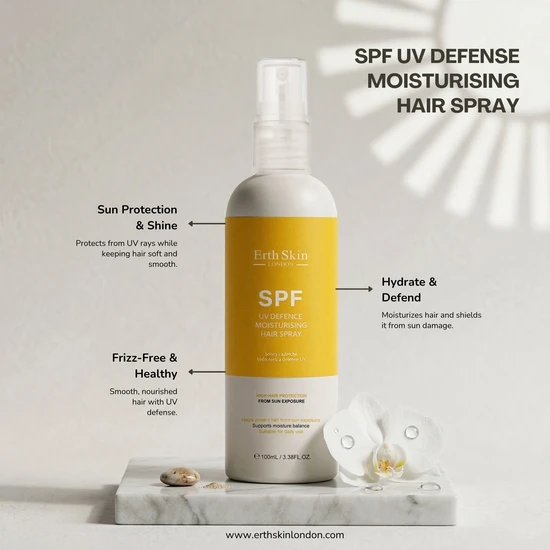 Erth Skin London SPF UV Defence Moisturising Hairspray 100ml