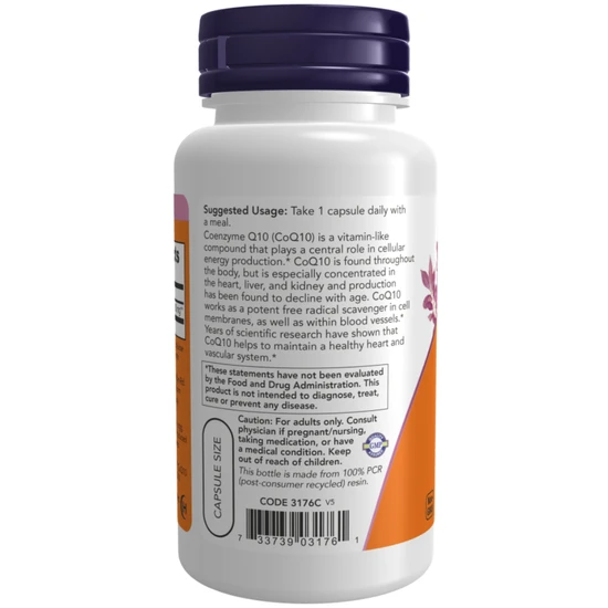 NOW Foods CoQ10 200mg 60 Capsules