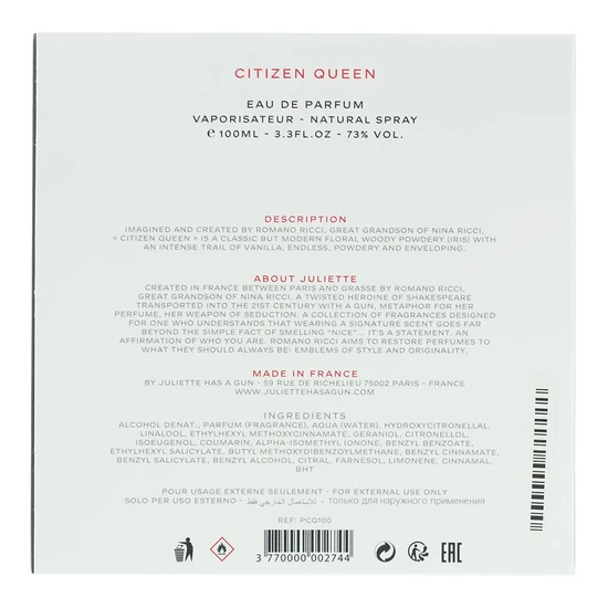 Juliette Has a Gun Citizen Queen Eau De Parfum 100ml