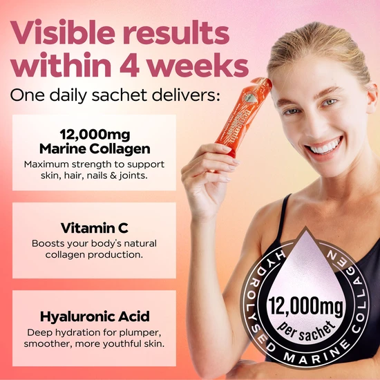 Benjamin Button Orange 10,000mg Marine Collagen Liquid Sachets x 28