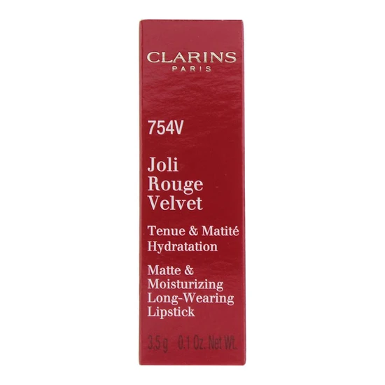 Clarins Rouge Velvet Lipstick 754V Deep Red
