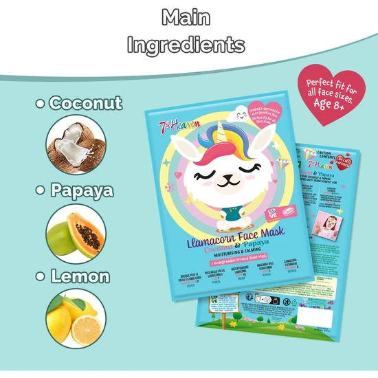 Montagne Jeunesse 7th Heaven Coconut & Papaya Llamacorn Face Mask 1 Sheet Mask