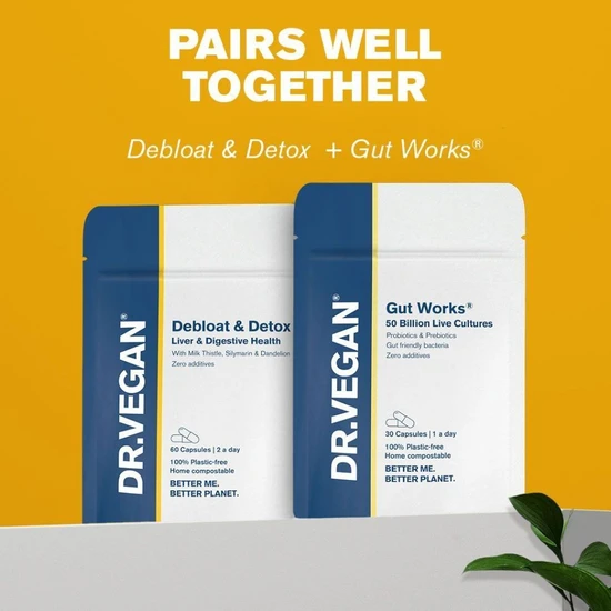 Dr Vegan Gut Works Pre & Probiotic 50bn CFU Capsules 30 Capsules