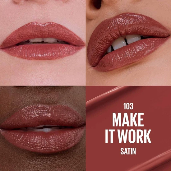 Maybelline Moisturising Serum Satin Lipstick 103 Make It Work