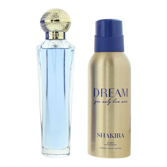 Shakira Dream You Only Live Once Eau De Toilette 80ml Gift Set 80ml & 150ml 24hr Deodorant