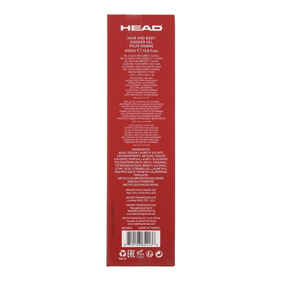 Head Fire Shower Gel 400ml