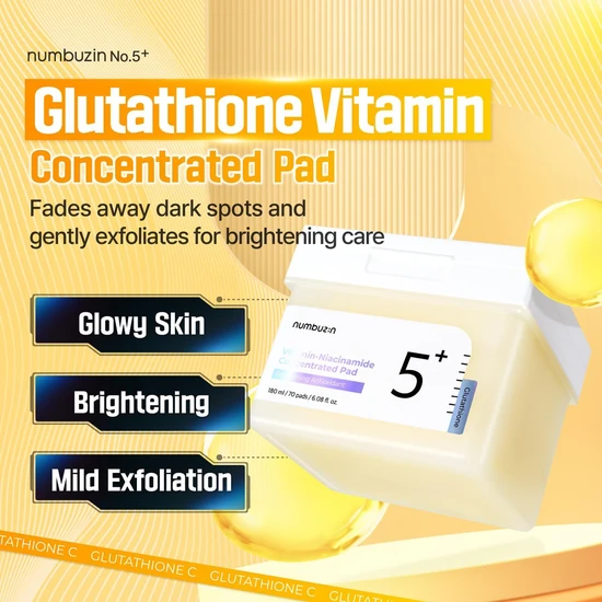 Numbuzin No.5 Vitamin-Niacinamide Concentrated Pads 70 Pads