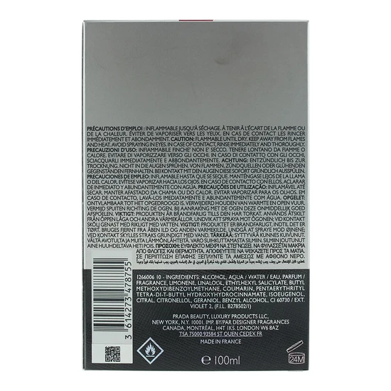 Prada Luna Rossa Eau De Toilette 100ml