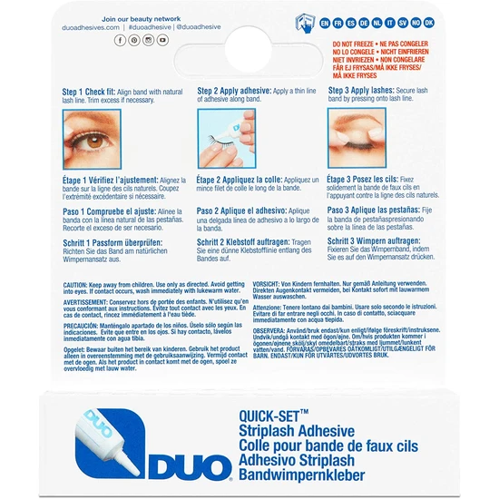 DUO Quick-Set Striplash Adhesive Clear