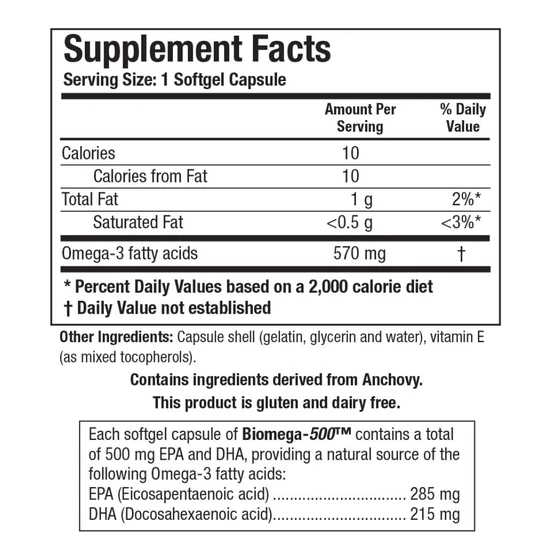 Biotics Research Biomega- Capsules 500 Capsules