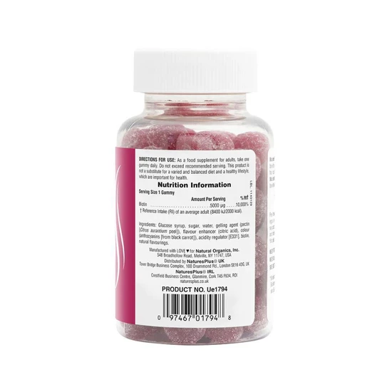 Nature's Plus Biotin 5000ug Gummies 60 Gummies