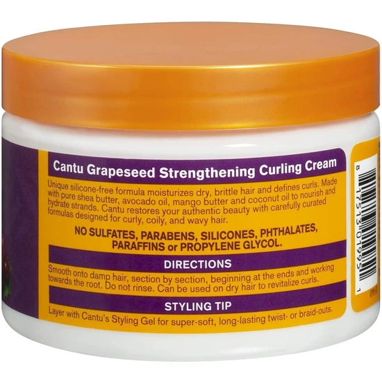 Cantu Grapeseed Strengthening Curling Cream 340g
