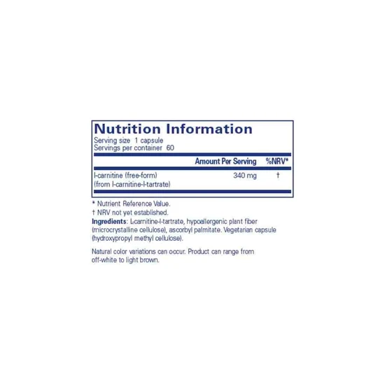 Pure Encapsulations l-Carnitine Capsules 60 Capsules