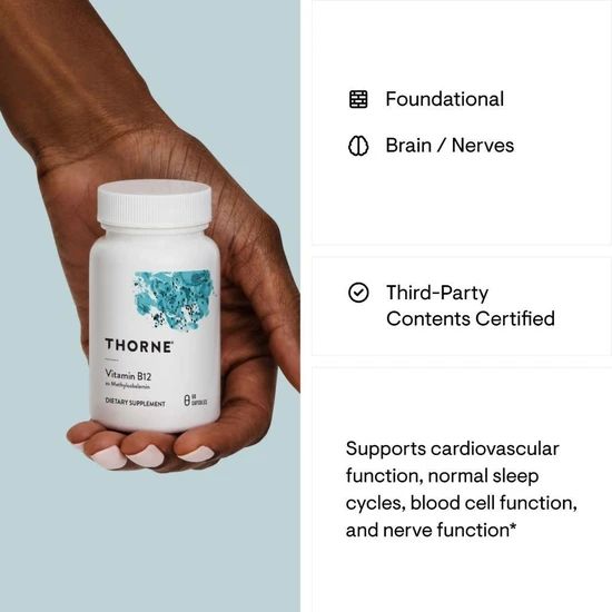Thorne Vitamin B12 Capsules 60 Capsules