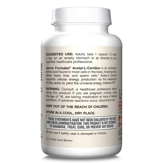 Jarrow Formulas Acetyl L-Carnitine 500mg Vegicaps 60