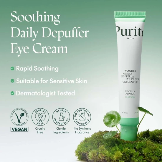 Purito Skin Care Wonder Releaf Centella Eye Cream Unscented 30ml
