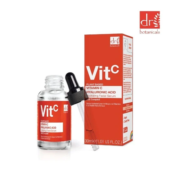 Dr Botanicals Vitamin C & Hyaluronic Acid Anti-ageing Facial Serum + Hyaluronic Acid & Niacinamide Anti-ageing Eye Serum 30ml + 15ml