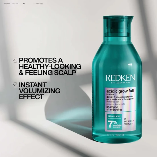 Redken Acidic Grow Full System Densifying Shampoo For Thin Hair Strengthens & Thickens