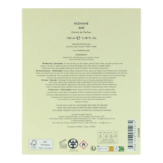 Nishane Ani Extrait De Parfum 100ml