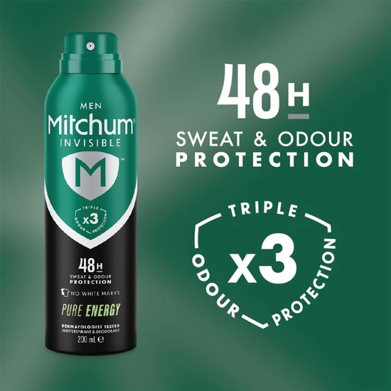 Mitchum Invisible 48hr Pure Energy Antiperspirant Deodorant Spray 200ml