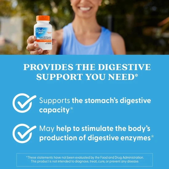 Doctor's Best Betaine HCl Pepsin & Gentian Bitters 360 Capsules