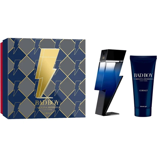 Carolina Herrera Bad Boy Cobalt Gift Set 100ml Eau De Parfum + 100ml Shower Gel