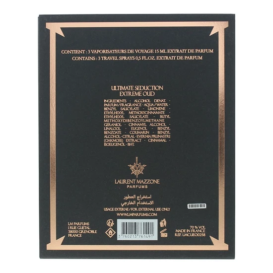 Laurent Mazzone Ultimate Seduction Extreme Oud Extrait De Parfum 15ml