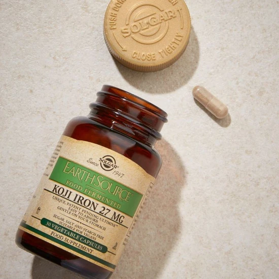 Solgar Minerals Earth Source Food Fermented Koji Iron 27mg x30