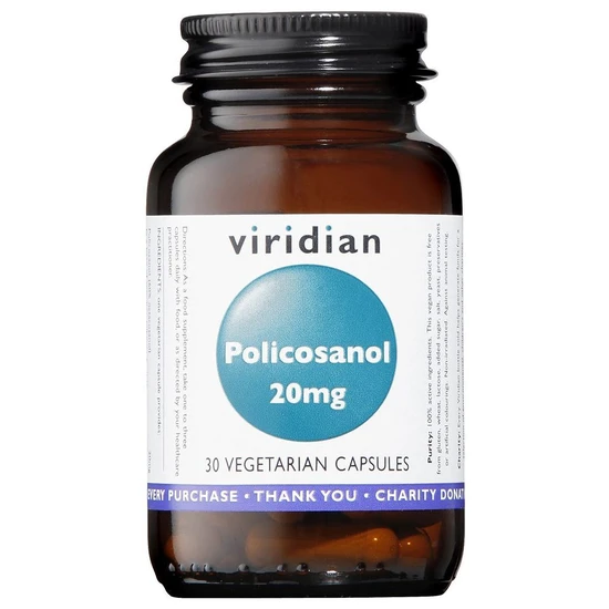 Viridian Policosanol 20mg Capsules 30 Capsules