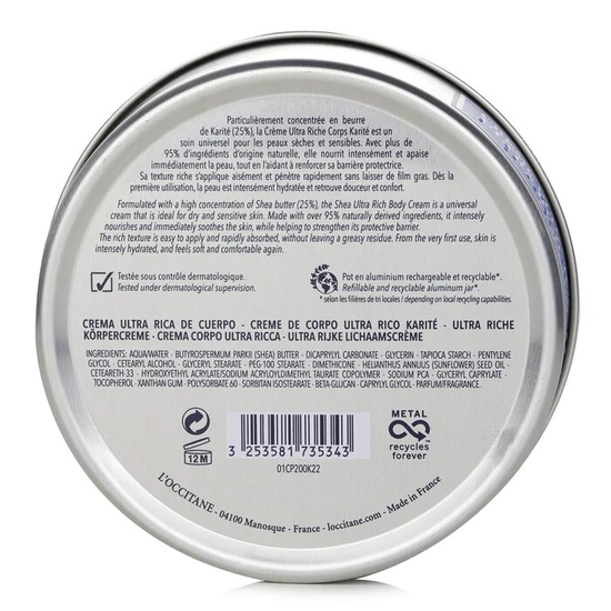 L'Occitane Shea Butter Ultra Rich Body Cream 200ml