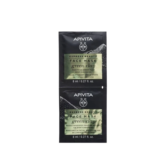 APIVITA Green Clay Deep Cleansing Face Mask 2x8ml