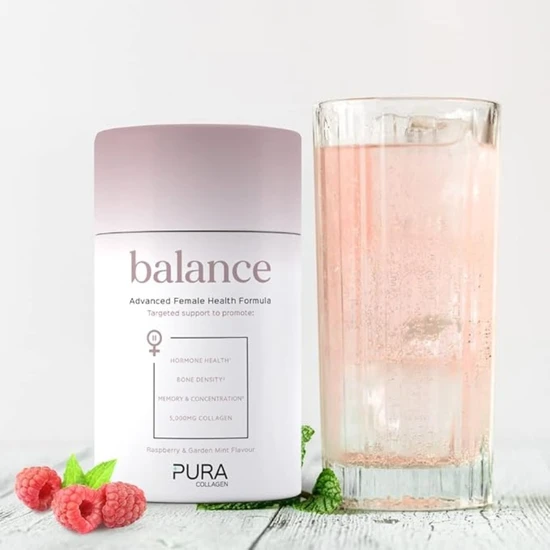 Pura Collagen Balance Advanced Female Health Formula Raspberry & Garden Mint 224g