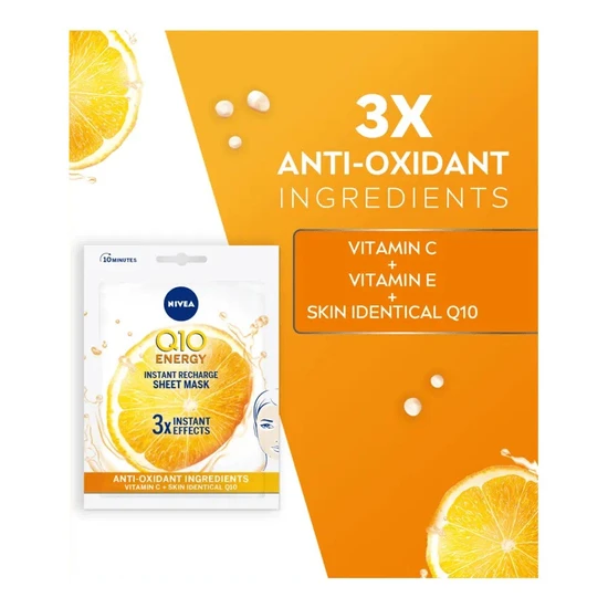 Nivea Q10 Energy Instant Recharge Sheet Mask x1