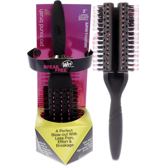 Wet Brush Pro Smooth & Shape Round Brush Large Square Barrel 3''