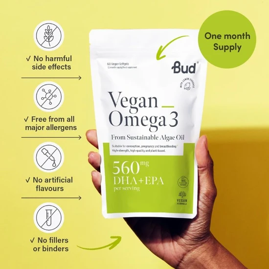 Bud Nutrition Vegan Omega Softgels 3 Softgels