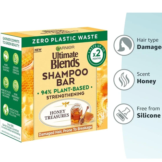 Garnier Ultimate Blends Honey Treasures Shampoo Bar 60g