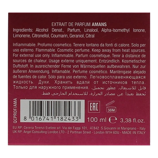 Tiziana Terenzi V Canto Amans Extrait De Parfum 100ml