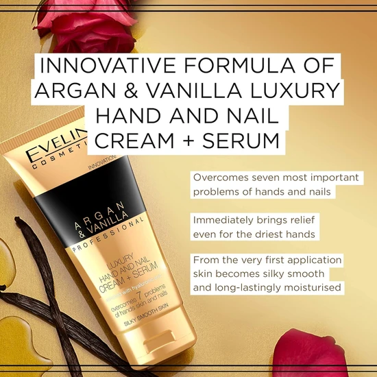 Eveline Argan Vanilla Professional Luxury Hand & Nail Cream Serum 100ml