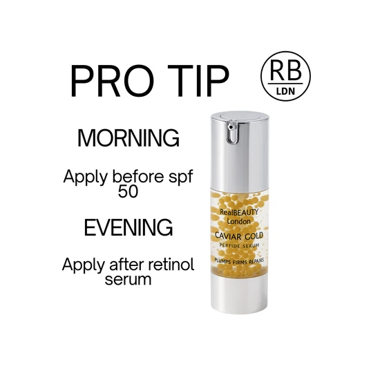 Real Beauty London Caviar Gold Peptide Face Serum 30ml