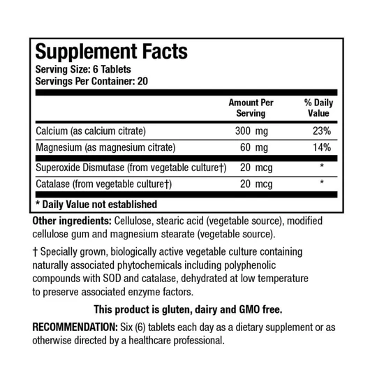 Biotics Research Ca/Mg-Zyme Tablets 360 Tablets