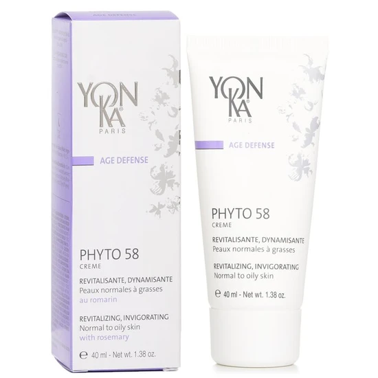 Yonka Age Defence Phyto 58 Creme With Rosemary + Vit. A.E.F. Revitalising, Invigorating Normal To Oily Skin 40ml