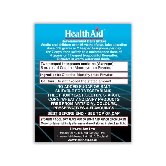 Health Aid Creatine Monohydrate Powder 200g